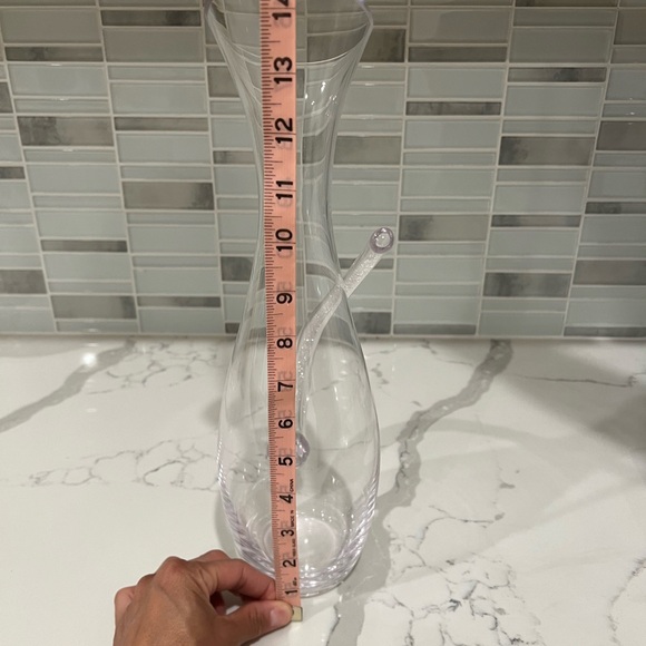 Wine Decanter Elegant with Crushed Diamond Glass Pitcher Carafe - Picture 6 of 6